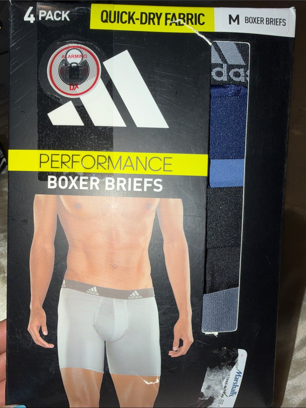 adidas Performance Boxer Briefs – Gray & Navy (4 Pack)